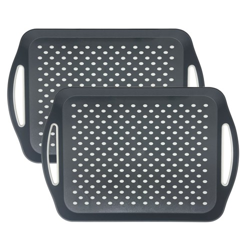 Anti slip serving tray with - anti-slip,