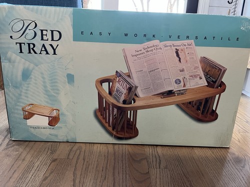 Wood breakfast bed serving - in,