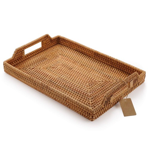 Hand woven rattan - rattan, rectangular
