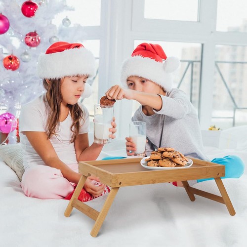 Bed tray table with - , folding