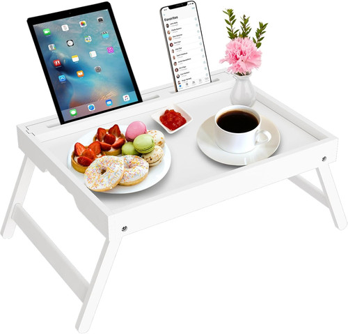Bed tray table with folding - table,