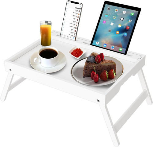 Bed tray table with - tray,